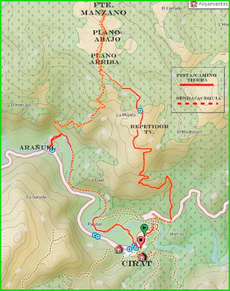 ruta Arañuel - Collado del Canturro en Castellón