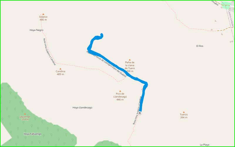 track Arcos de Llanegro en Cantabria