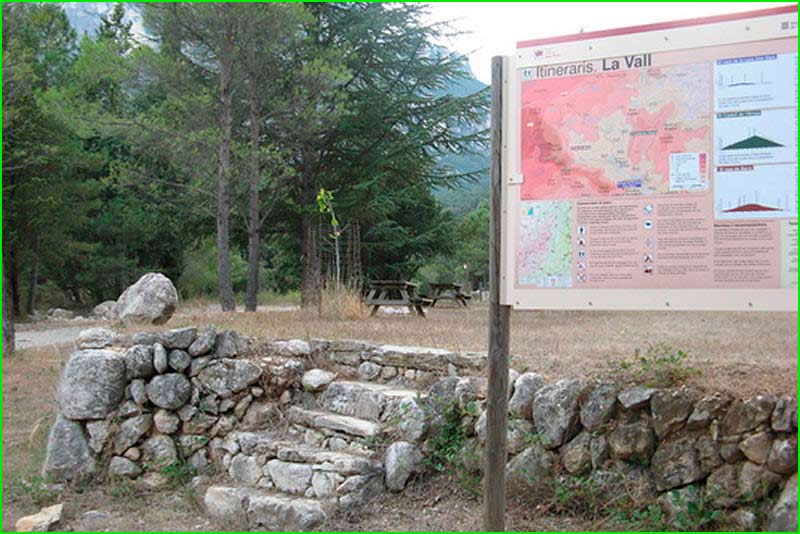 ruta Area de Lleure de la Vall - Bufadors de Lloret - Coll de Morralets en Tarragona