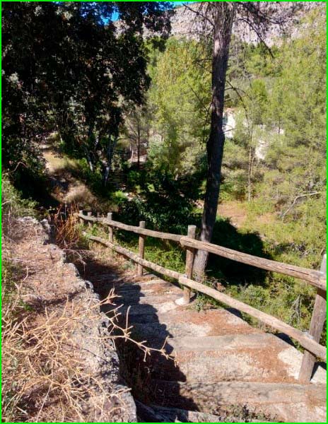 ruta Área Recreativa Baladre - Els Fontanars vía Riu d'Agres en Alicante