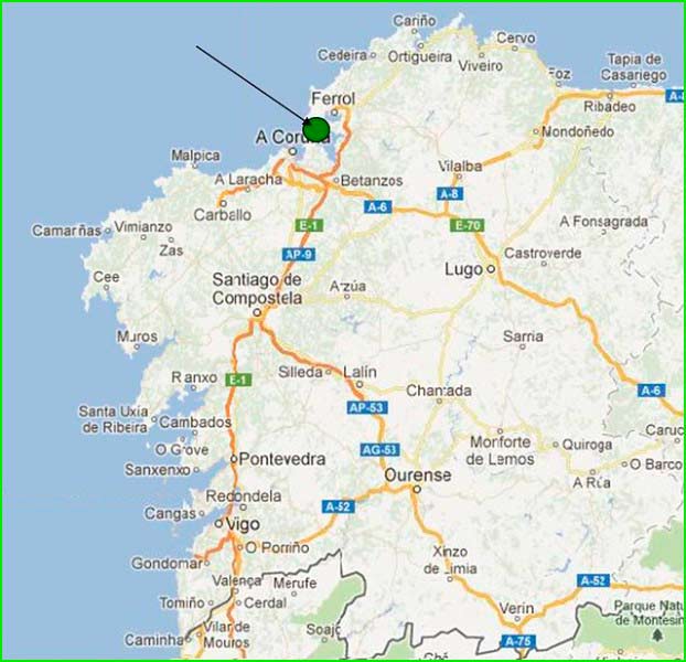 ruta Ares - Redes en La Coruña