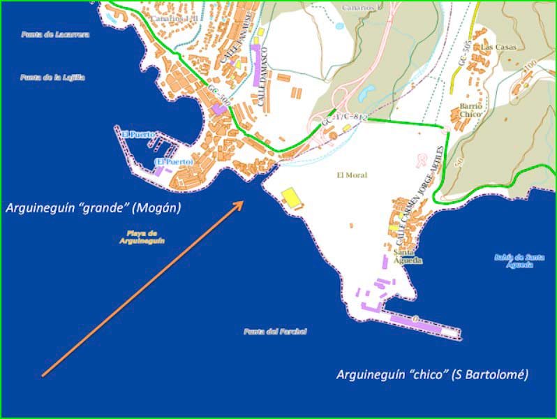 ruta Arguineguín - Playa de Mogán - San Bartolomé de Tirajana en Las Palmas