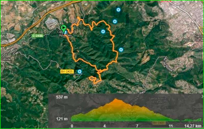 track Begues - Castellví de Rosanes en Barcelona