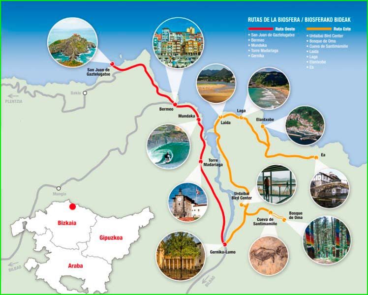 track Berango - Meñaka - Bermeo - Bakio - Plentzia en Vizcaya