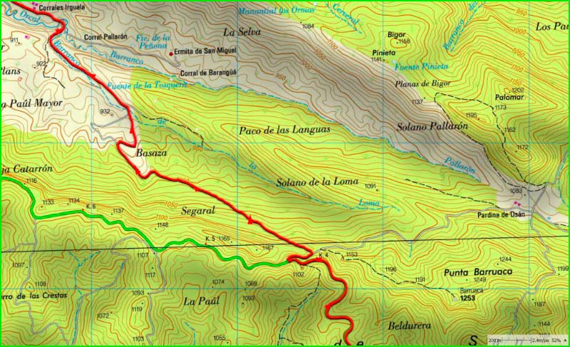 track Bernués - Cerro Larraín en Huesca