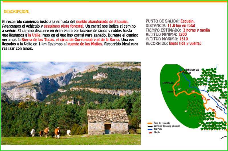 ruta Bestué - La Valle en Huesca