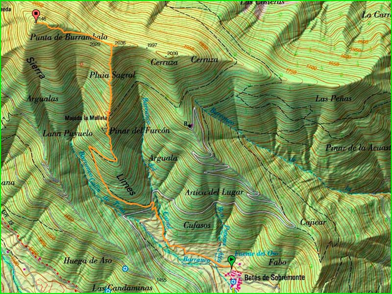 track Betés de Sobremonte - Punta de Burrambalo en Huesca