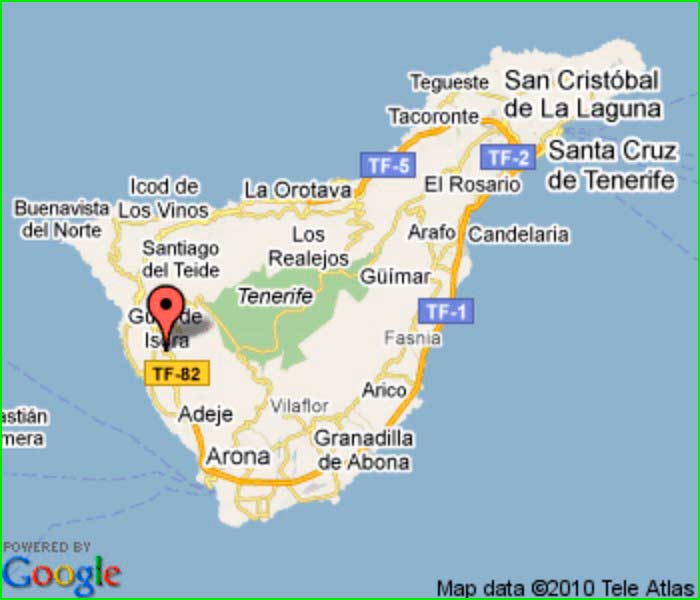 ruta Cabildo Insular de Tenerife rwn SL TF 206 en Santa Cruz de Tenerife