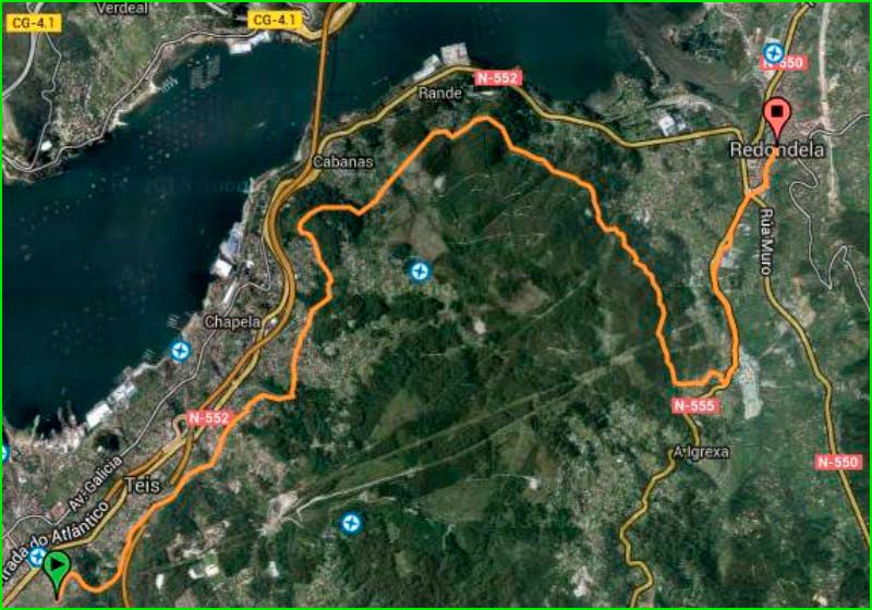 track Cabral - Galleiro - Senda del agua - Cabral en Pontevedra