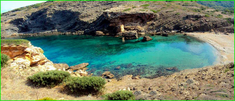 track Cala del Pilar y Cala Calderer en Baleares