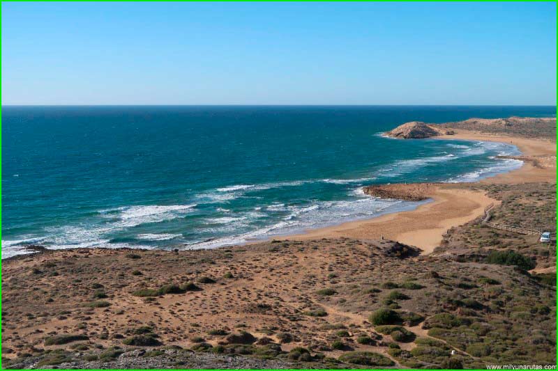 track Cala Reona - Playa Larga - Playa de Calblanque en Murcia