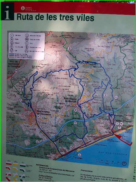 ruta por Caldes d'Estrac, Barcelona