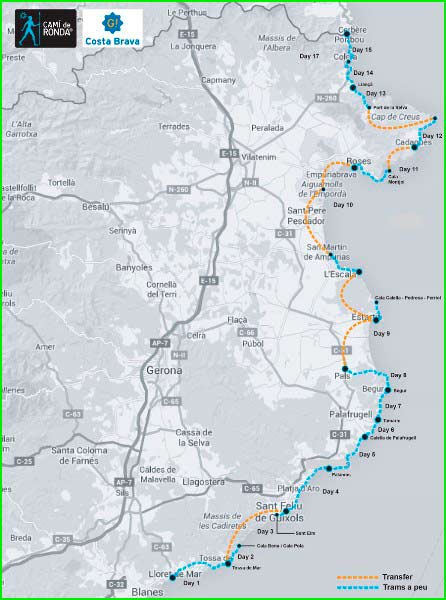 ruta Camí de Ronda de Tamarit en Tarragona