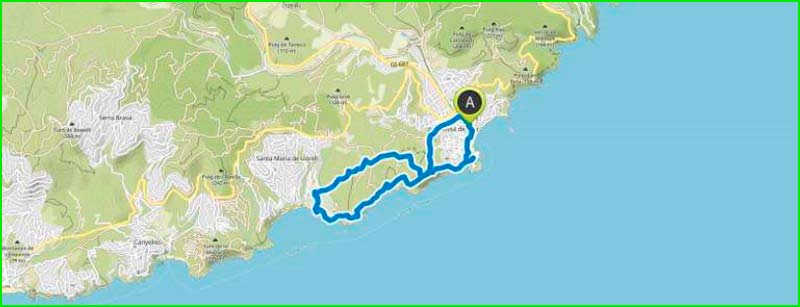 track Cami de Ronda – Tossa de Mar en Gerona
