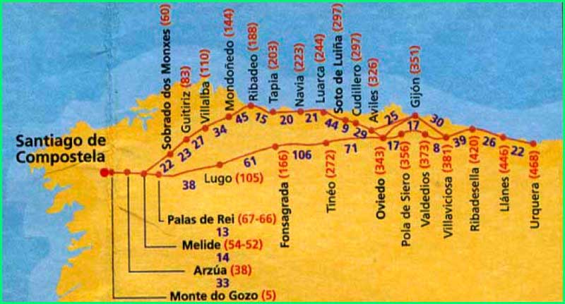 track Camino del Norte: Avilés - Santiago de Compostela en Lugo