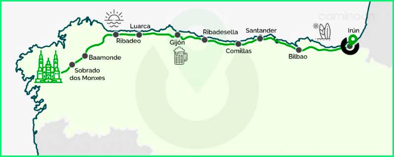 ruta Camino del Norte: Cadavéu a Villapedre en Asturias