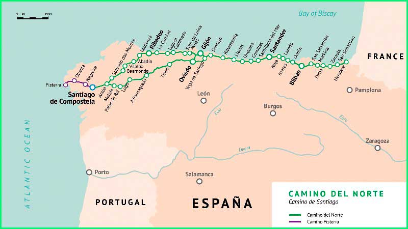 ruta Camino del Norte - Camino Primitivo: Irún - Santiago de Compostela en Guipúzcoa