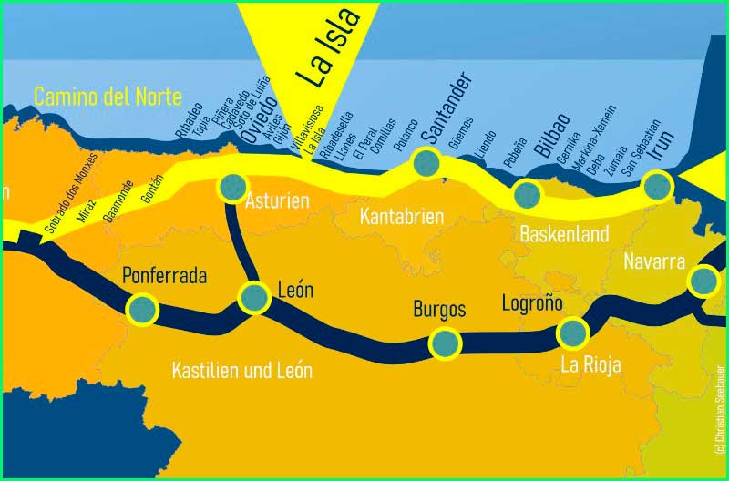 ruta Camino del Norte: La Isla a Villaviciosa en Asturias