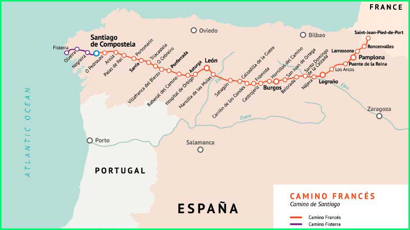 ruta Camino Francés: Pamplona - Santiago de Compostela en Navarra