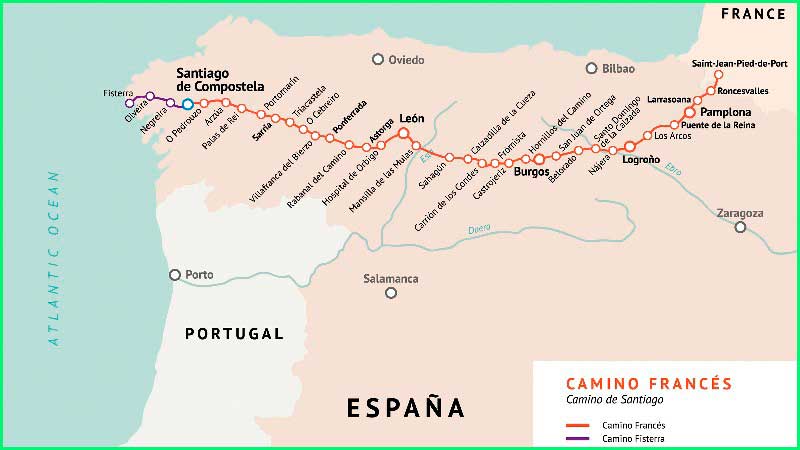 track Camino Francés: Ponferrada - Santiago de Compostela en Lugo