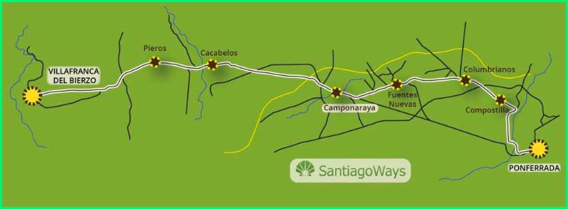 track Camino Francés: Ponferrada - Villafranca del Bierzo en León