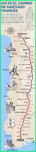 ruta Camino Francés: San Paio - Santiago de Compostela en La Coruña