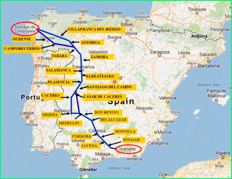 ruta Camino Mozárabe: Granada - Santiago de Compostela en Granada