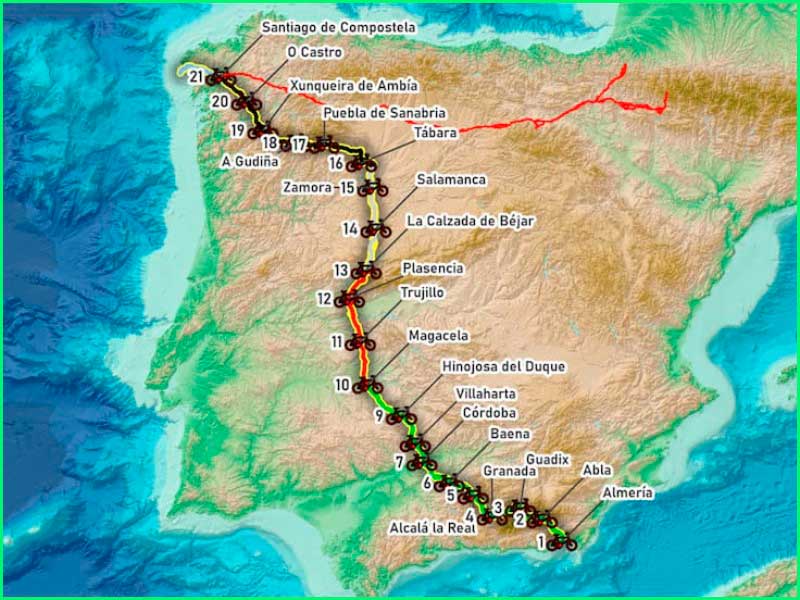 track Camino Mozárabe: Granada - Santiago de Compostela en Granada