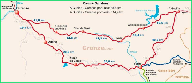ruta Camino Sanabrés: A Gudiña a Ourense en Orense