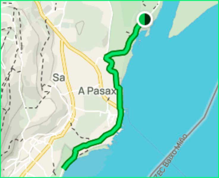 ruta Camping Santa Trega - Praia da Armona en Pontevedra