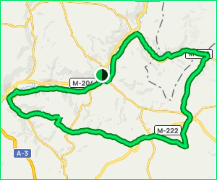 track Carabaña - Tielmes - Valdaracete - Orusco de Tajuña en Madrid
