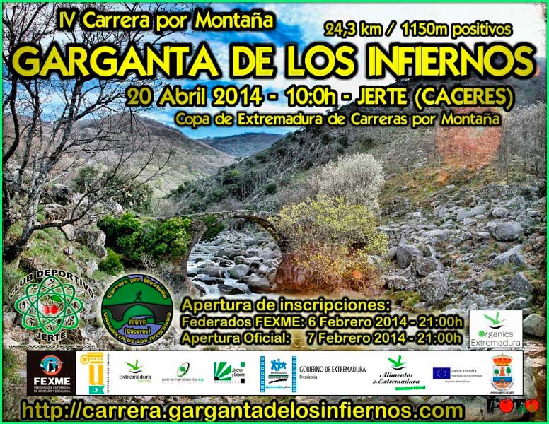 ruta Carrera por Montaña Garganta de los Infiernos en Cáceres